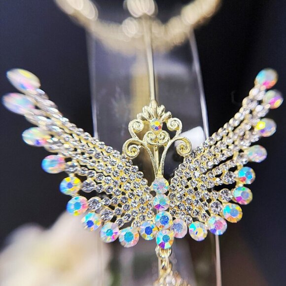 Angel Wings Headband, Hair Accessories for Girls, Goddess Headdress, Gold Crown - Picture 7 of 7